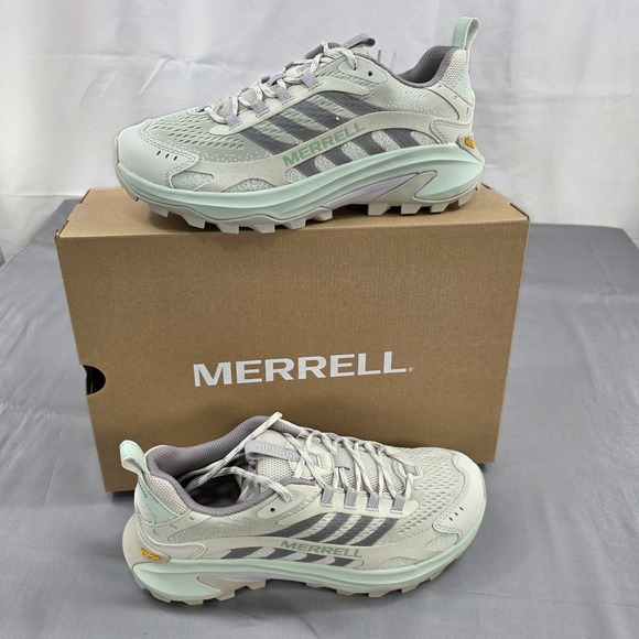 Merrell Moab‎ Speed 2 Women's Trail Running Shoes Off White Size 9M J038520 NIB - Picture 1 of 9